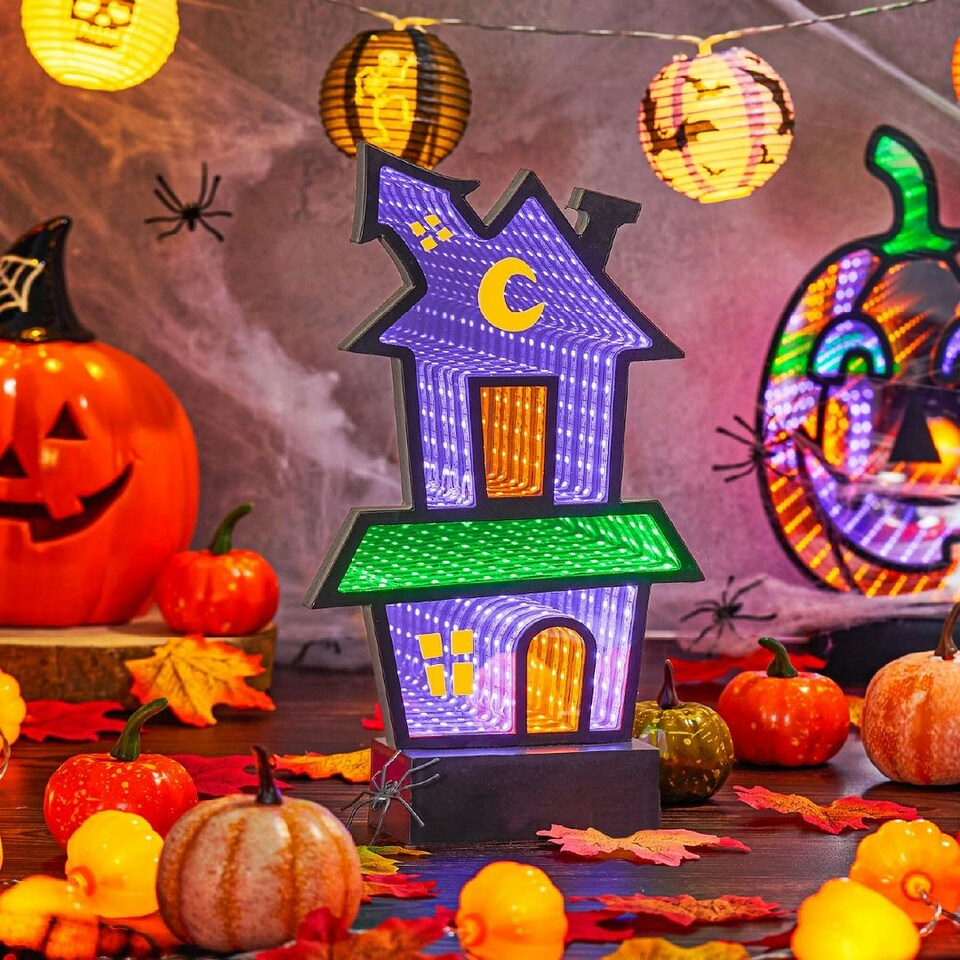 image 1 of Global Gizmos 46389 LED Spooky Halloween House