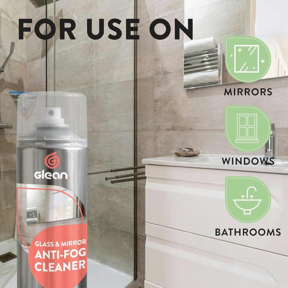 image 1 of Glean Glass Mirror Anti-Fog Cleaner
