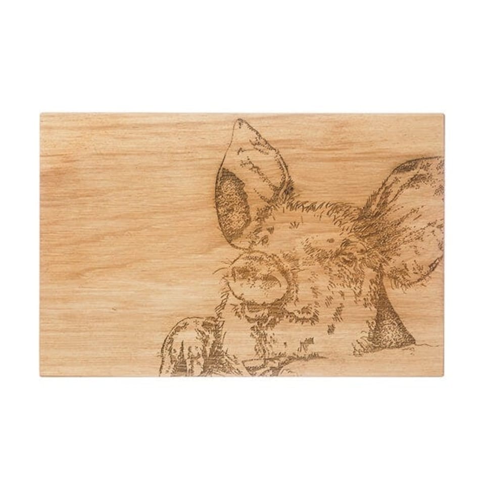 image 1 of The Just Slate Company Pig 30cm Oak Serving Board