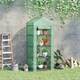 image 2 of Outsunny Mini Greenhouse 4-Tier Portable Plant House Shed w/ PE Cover, Green