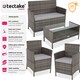 image 2 of Garden Furniture Set Madeira - 2 armchairs, sofa, coffee table - Grey