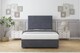 image 2 of Sloomy Manhattan Steel Plush Divan Bed Base No Drawers With 54 Inch Floor Standing Headboard | Grey | Steel | Double | 1