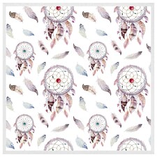 Dreamcatcher and feather pattern (Picutre Frame) White | XL