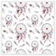 image 1 of Dreamcatcher and feather pattern (Picutre Frame) White | XL