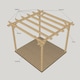 image 3 of Pergola and Decking Kit - L240 x W240 x H270 cm - Light Green