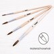 image 2 of Pack of 4 Assorted Size Wooden Handle Horsehair Artist Oil Painting Brushes