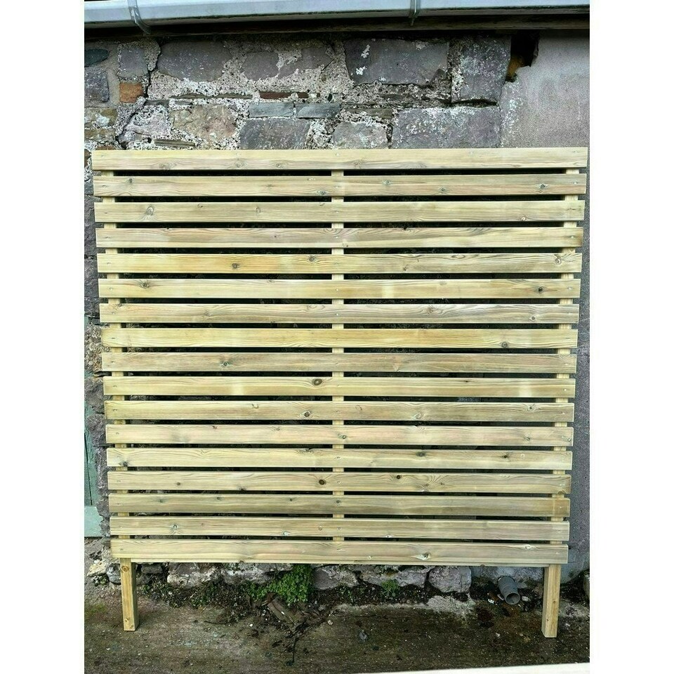 image 1 of Suffolk Planter and Trellis (Pack of 4) - Wood - L90 x W40 x H120 cm | Brown