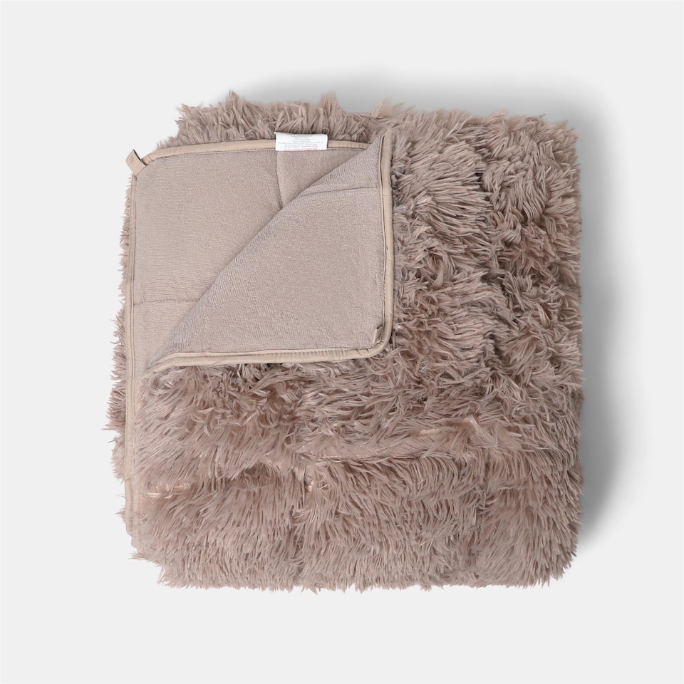 image 1 of OHS Fluffy Fleece Sensory Sleep Therapy 6kg Weighted Blanket 125 x 180 cm