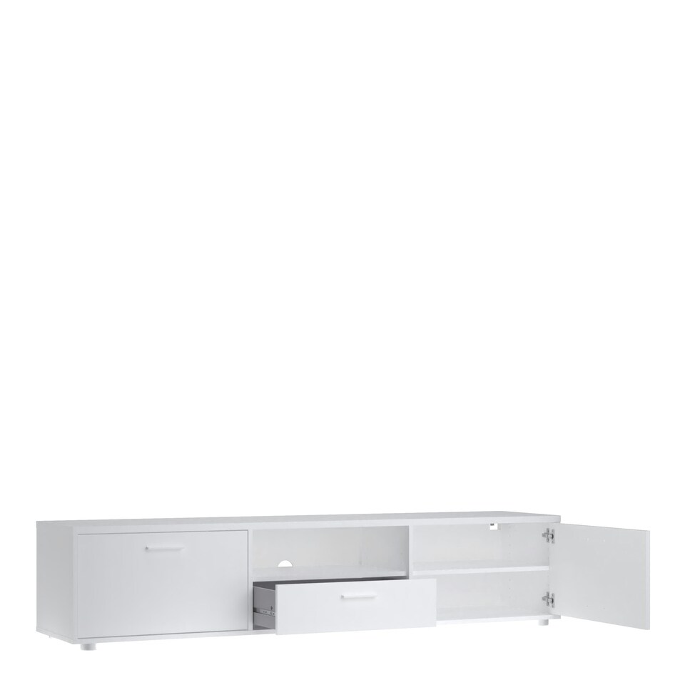 image 1 of Media TV Unit with 2 Doors 1 Drawer 177cm White