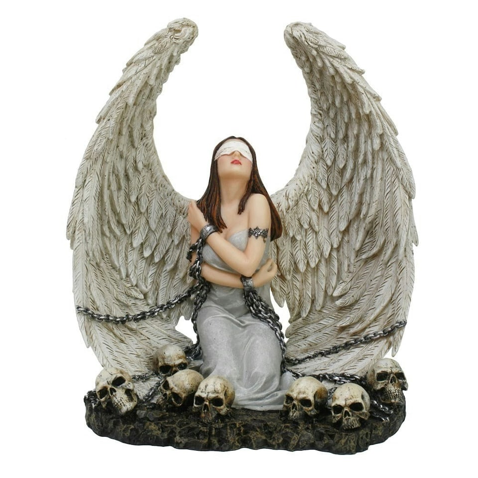 image 1 of Spiral Direct Captive Spirit Angel Figurine - White/Black - One Size