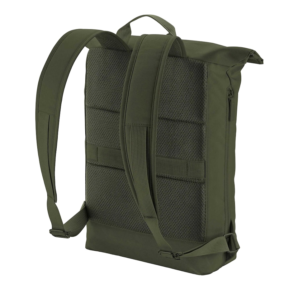 image 1 of Bagbase Simplicity Lite Roll Top Backpack | Green | Pine Green | One Size | 1