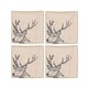image 1 of The Just Slate Company Set of 4 Stag Linen Napkins