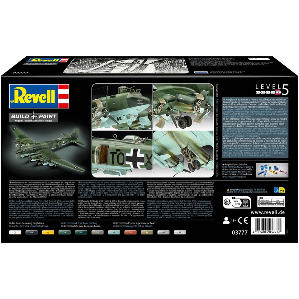 image 1 of Revell Focke-Wulf FW 200 C-5-C-8 Condor Model Kit Scale 1-72