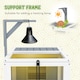 image 4 of PawHut Tortoise Enclosure w/ Run, Lamp Holder, Pull-Out Trays, Hideaway