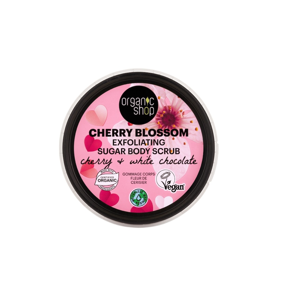 image 1 of Organic Shop Cherry Blossom Sugar Body Scrub 250ml