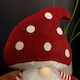 image 4 of 53cm Stripey Red Plush Sitting Christmas Boy Gonk with Dangly Legs and Mushroom Hat