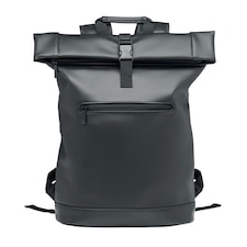 MidOcean Bai Roll Roll Top PU Laptop Backpack - Black - One Size | Multi