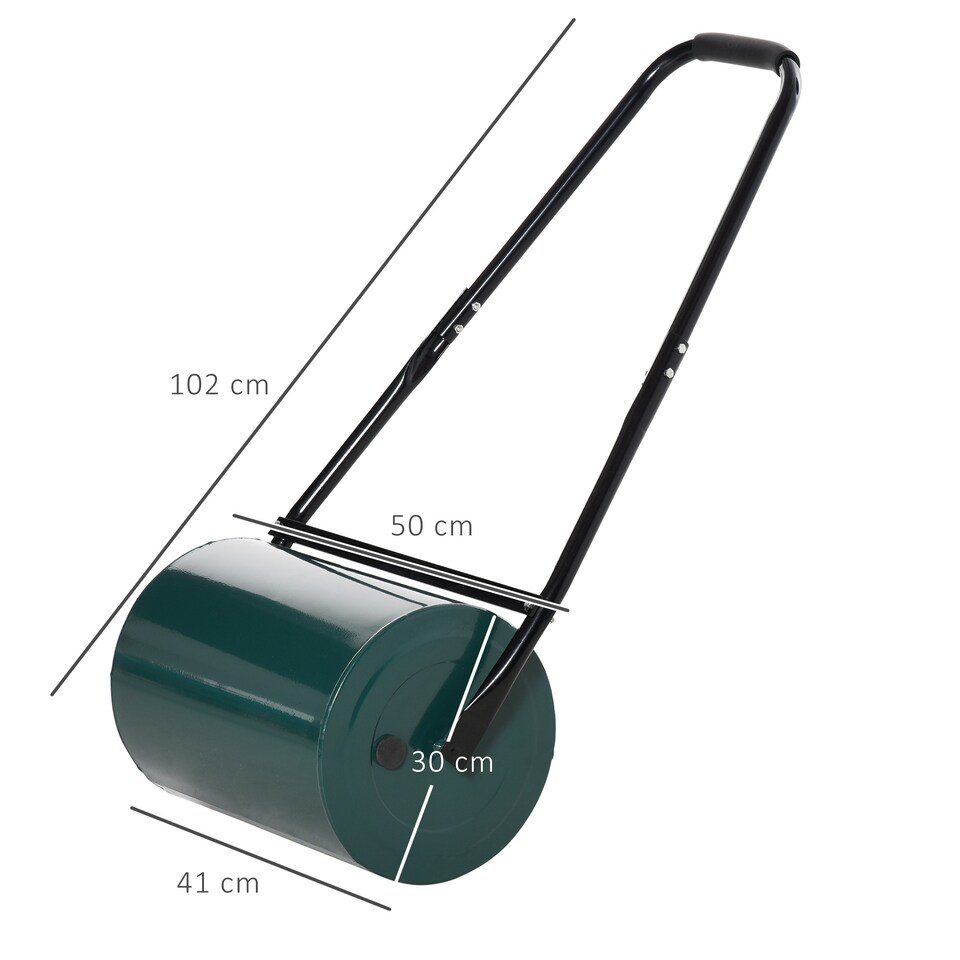 image 1 of Outsunny 30 L Lawn Roller Large Heavy Duty Metal Sand or Water Filled