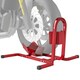 image 1 of HOMCOM Adjustable Motorcycle Wheel Chock Motorbike Holder with Metal Frame Red