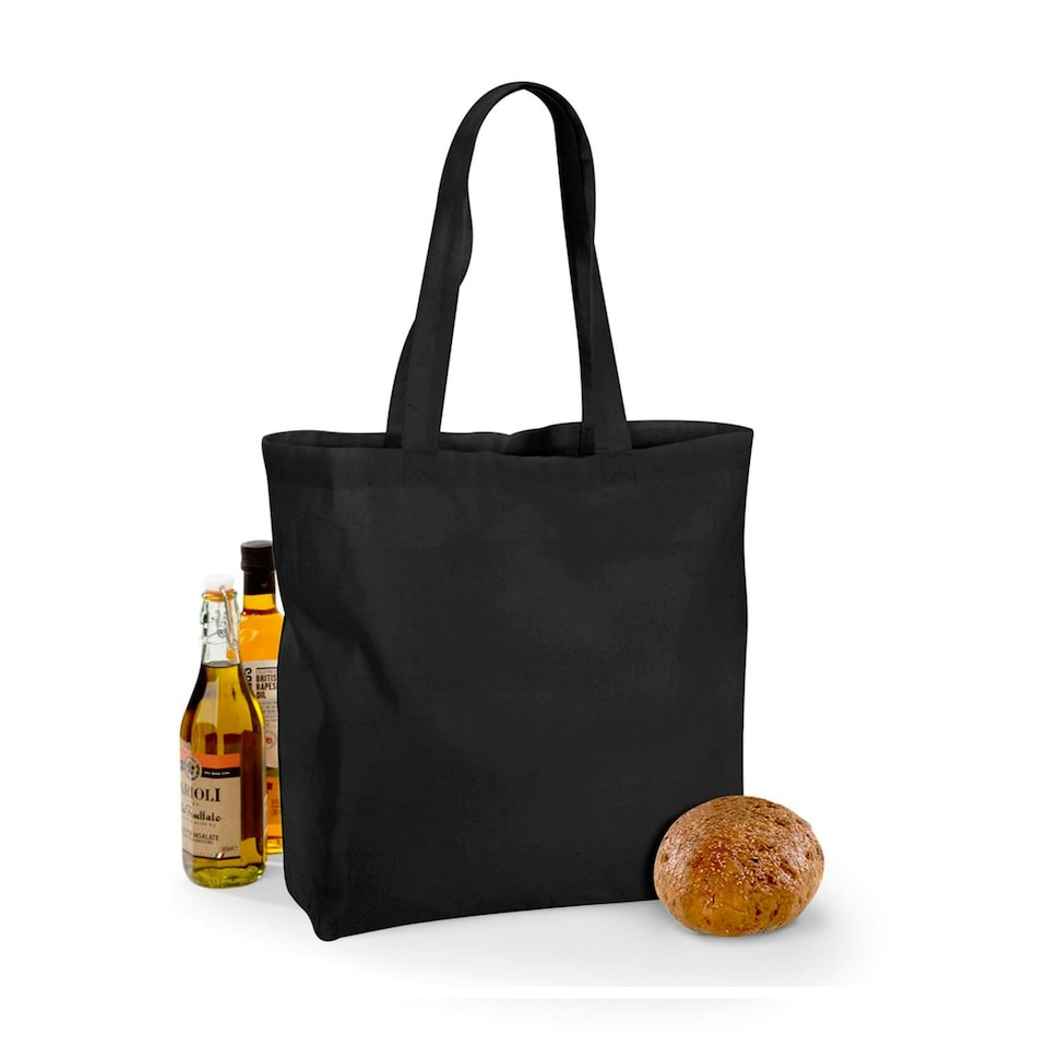image 1 of Westford Mill Recycled Cotton Tote Bag - Black - One Size (UTRW8541) | Multi
