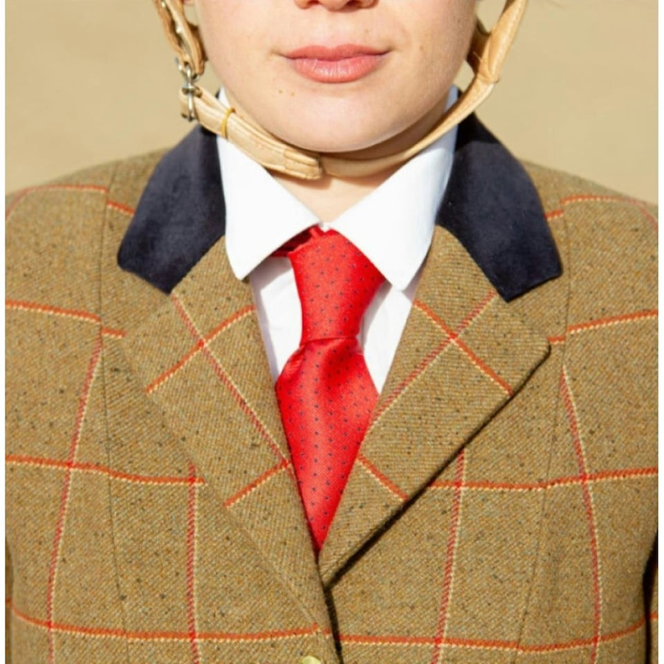 image 1 of Supreme Products Unisex Adult Spotted Show Tie - Red/Navy - One Size