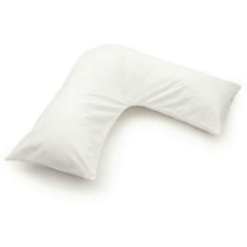 Belledorm Easycare Percale V-Shaped Orthopaedic Pillowcase - White - One Size