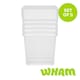 image 1 of Wham Clip 5x 14L Square Plastic Storage Boxes with Clip Lock Lids. Ideal for Home, Office, Toys & More - Clear/Clear | Clear | 5