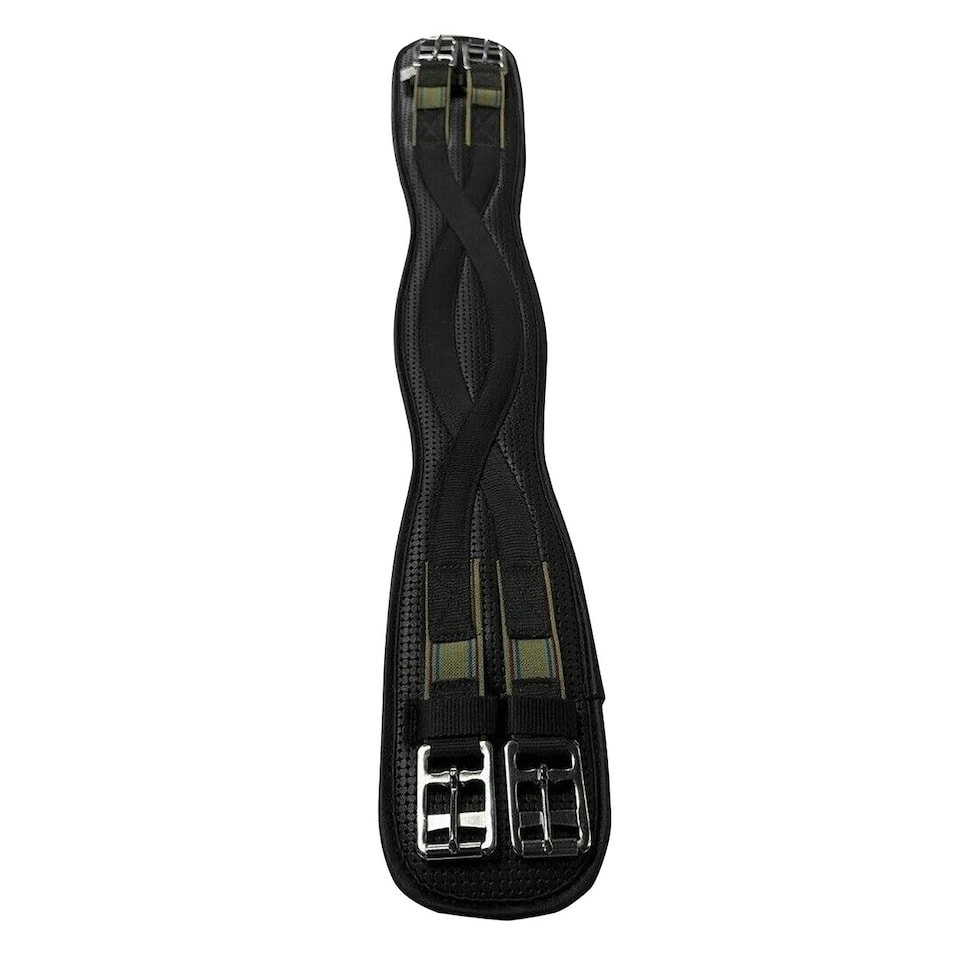 Kincade Anti-Chafe Shaped Elastic Dressage Girth - Black - 55cm
