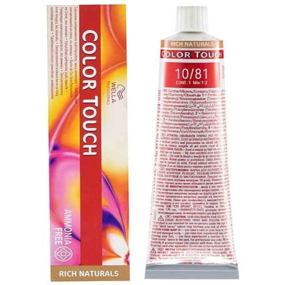 image 1 of Wella Colour Touch Rich Naturals Hair Dye Tint 60ml Multi | 8/35