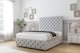 image 3 of Sloomy Watson Silver Plush Divan Bed Base 2 Drawers Left Side With 26 Inch Strutted Headboard & 12 Inch Matching Footboard | Silver | Silver | King | 1