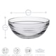 image 3 of Duralex Lys Stacking Glass Cooking / Ingredients / Food Bowl - 10.5cm Clear