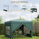 image 3 of Outsunny 3mx3m Pop Up Gazebo Party Tent Canopy Marquee with Storage Bag Blue