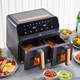 image 1 of Neo Black Copper Gold Black Dual Twin Zone Double Drawer Electric Air Fryer | Black | Black | 1
