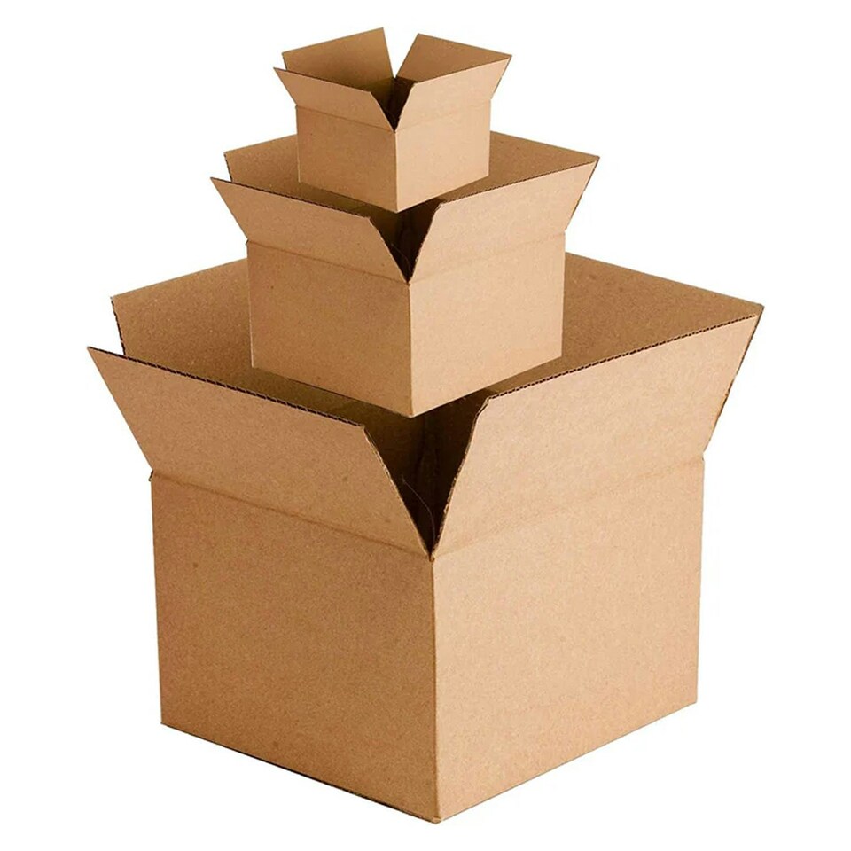 image 1 of 50 x 6x6x6" Strong Single Wall Cardboard Shipping Storage Packing Boxes Brown