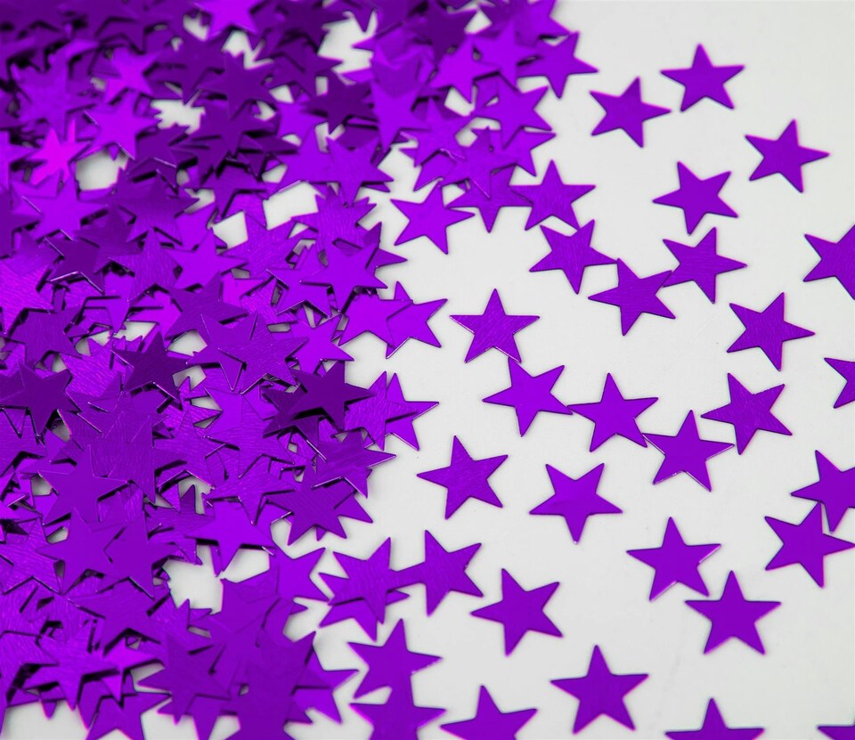 image 1 of Purple Star Confetti (14g)