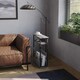 image 3 of 3 Tier Slim Coffee Side Table Newspaper Magazine Shelf Rack Bedside Sofa End | Grey | Grey | H-62.5cm | 1