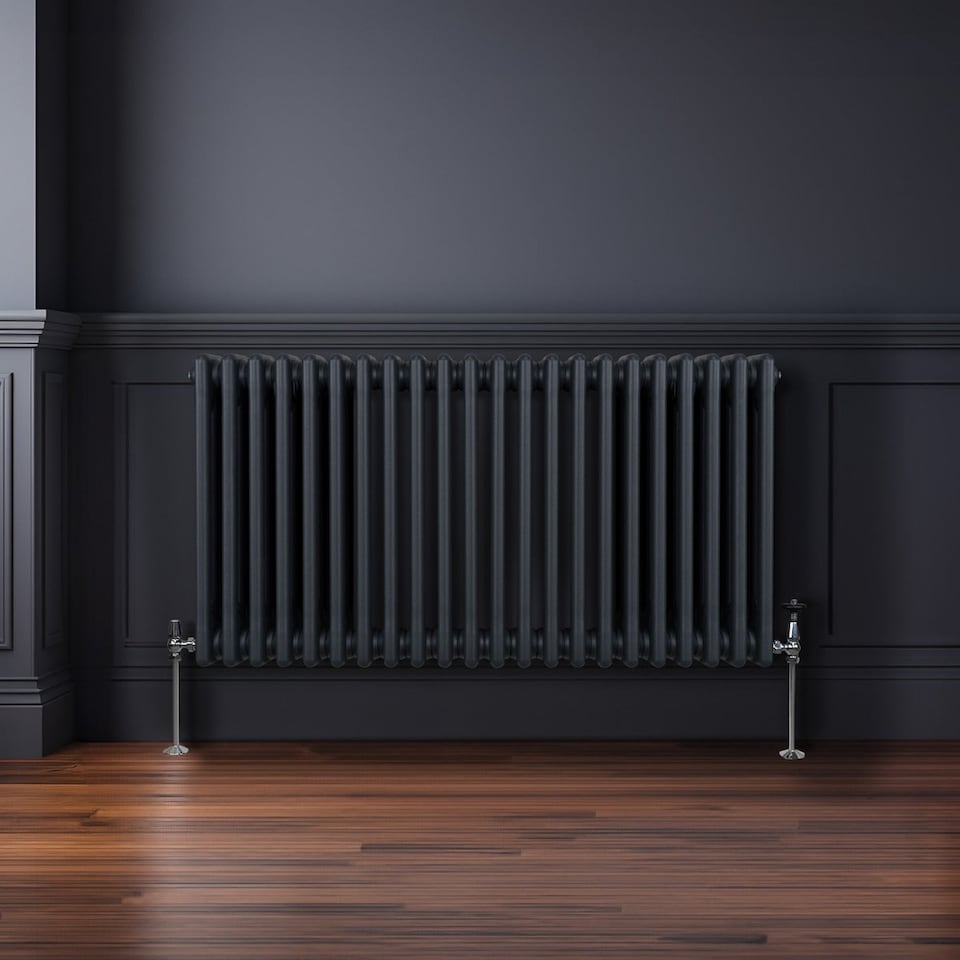 image 1 of Traditional 3 Column Radiator 600 x 1012mm Anthracite Grey