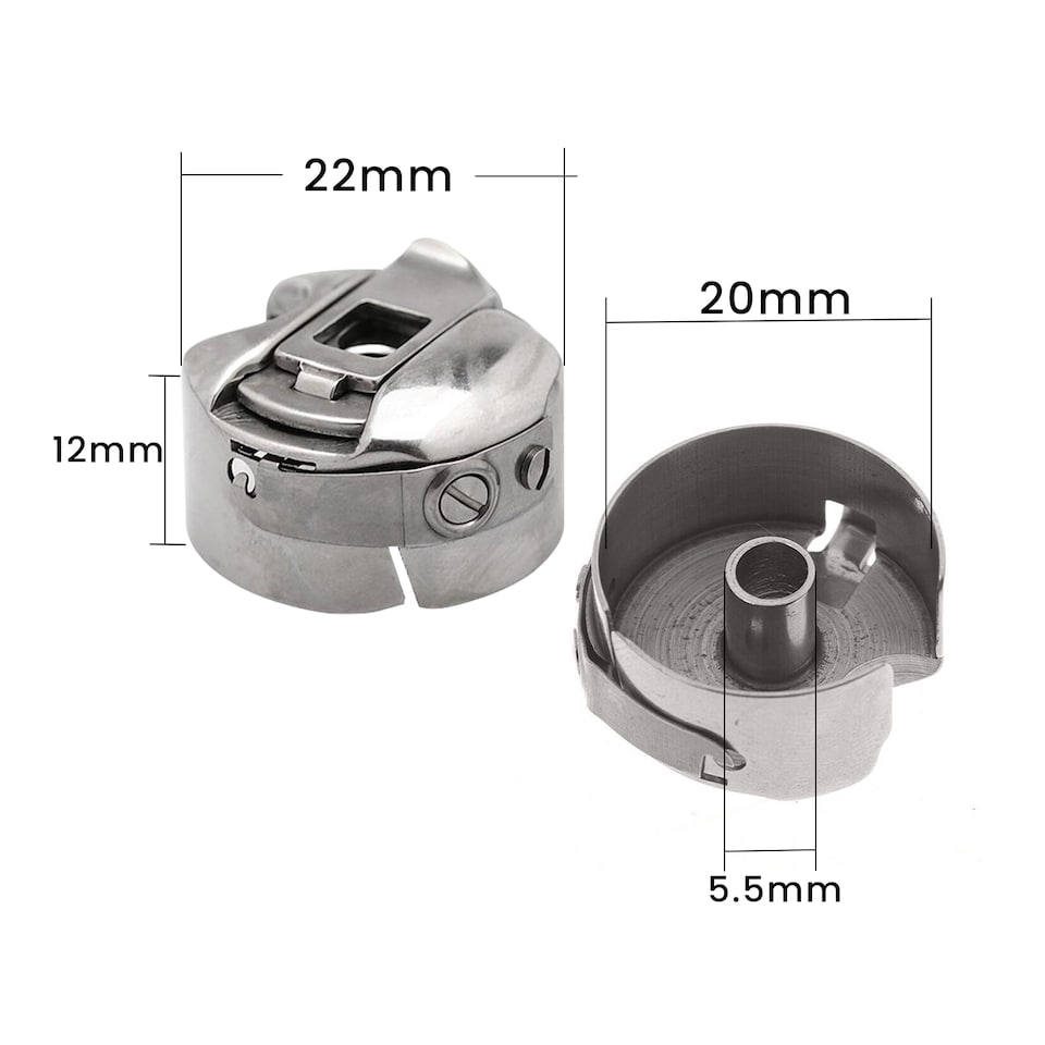 image 1 of Silver Stainless Steel Sewing Machine Bobbins Case for Household