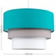 image 4 of ValueLights Aztec 3 Tier Teal Fabric Ceiling Light Shade | Blue