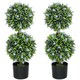 image 1 of HOMCOM Set of 2 Potted Artificial Plants with Lavender Flowers, Blue