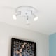 image 2 of ValueLights Round Gloss White Spotlight and Cool White Bulb