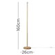 image 3 of ValueLights Modern Scandi Floor Lamp Base In Light Wooden Finish | Brown