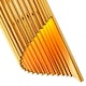 image 3 of Modern Designer Satin Gold Tubular Bells Styled Ceiling Pendant Light Shade | Gold | Gold | 1