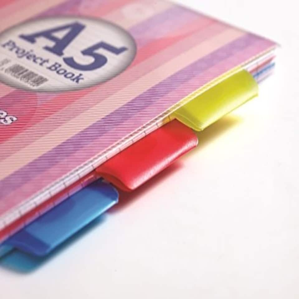 image 1 of Silvine A5 project book 200 pages with 3 part dividers lined spiral book