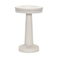ValueLights Talence White Dimmable Table Lamp and Integrated Bulb