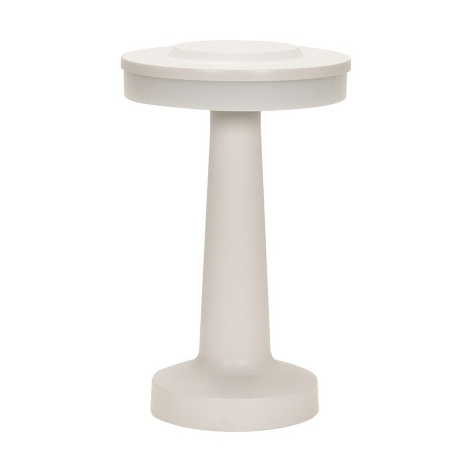 image 1 of ValueLights Talence White Dimmable Table Lamp and Integrated Bulb