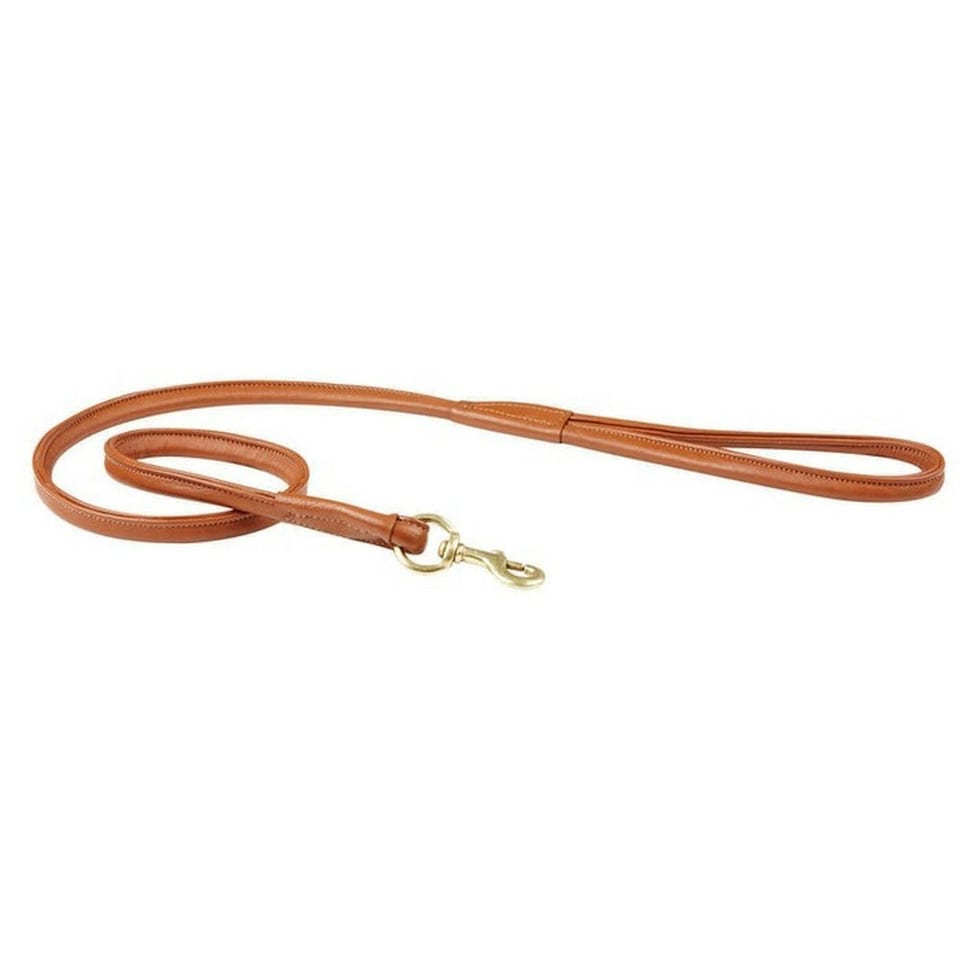 Weatherbeeta Rolled Leather Dog Lead - Tan - One Size