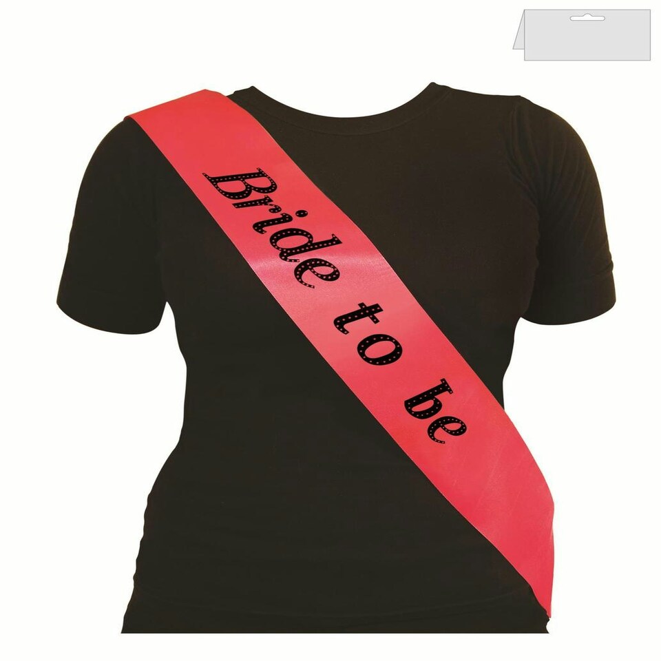 image 1 of SASH HOT PINK BRIDE TO BE