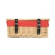 image 2 of 36cm Buff Wicker Empty Picnic Basket Red | Red | One Size