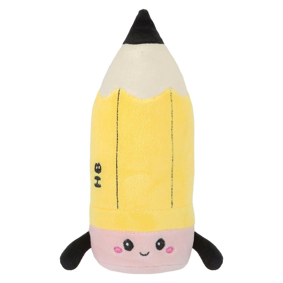 image 1 of Pencil Soft Toy Cute Plushie Huggable Cuddly Stuffed Toy 16cm Yellow